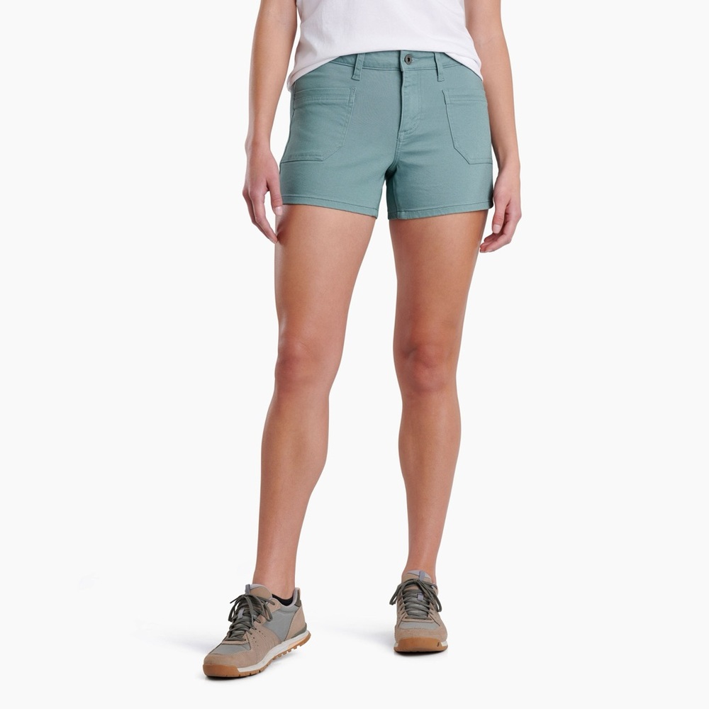Kuhl Kontour Women's Shorts Size 8 Eucalyptus 4 Inseam Pockets Hiking Outdoor
